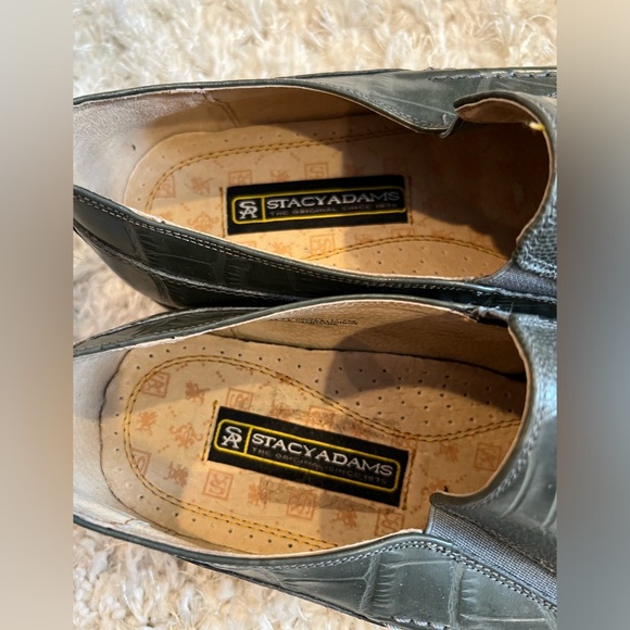 Stacy Adams Snake Leather Black Slip On Loafer main image 14